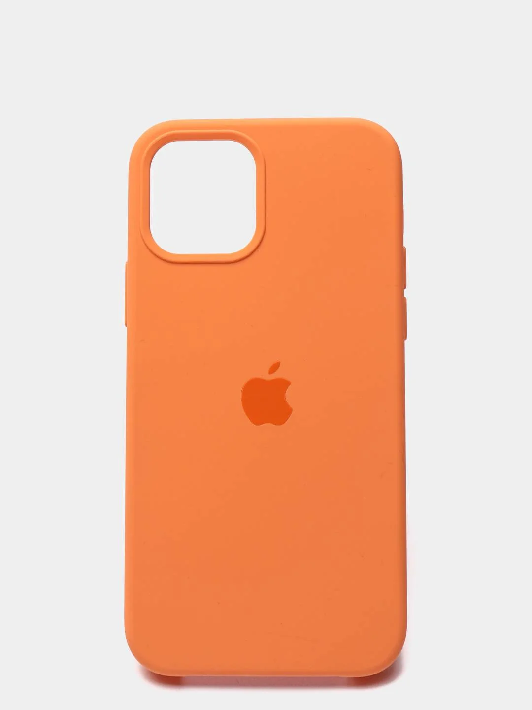 Оранжевый чехол iPhone 13 6.1" Силиконовый с логотипом (Silicone Case) Закрытый низ