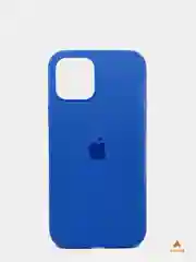 Синий чехол iPhone 13 6.1" Силиконовый с логотипом (Silicone Case) Закрытый низ