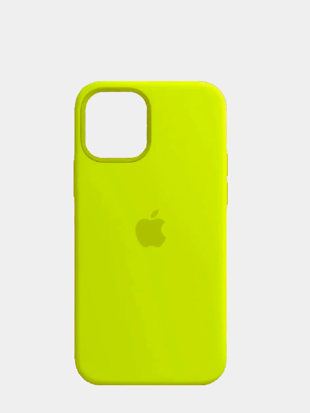 Лимонный чехол iPhone 13 6.1" Силиконовый с логотипом (Silicone Case) Закрытый низ