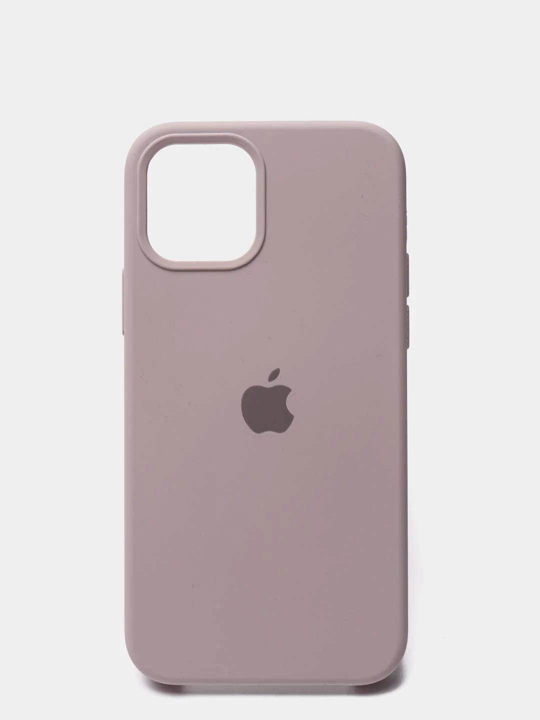 Серый меланж чехол iPhone 13 6.1" Силиконовый с логотипом (Silicone Case) Закрытый низ