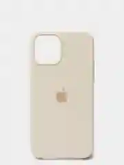Бежевый чехол iPhone 13 6.1" Силиконовый с логотипом (Silicone Case) Закрытый низ