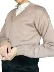Бежевый меланж свитер