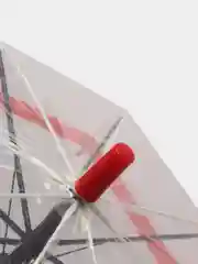Красный прозрачный детский зонт