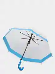 Синий прозрачный детский зонт