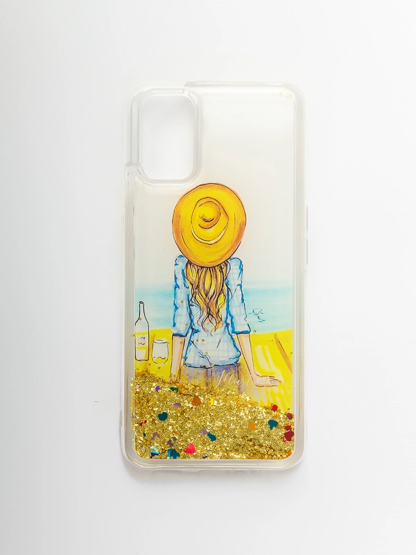 Переливающийся чехол с блестками и водой для Samsung Galaxy A52 (2021)
