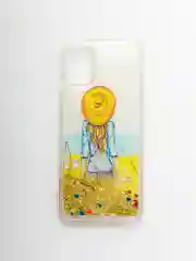 Золотой переливающийся чехол с блестками и водой для Samsung Galaxy A52 (2021)