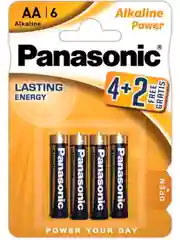Элементы питания PanasonicLR6 Alkaline Power BL*6 (4+2), батарейка, 6 штук