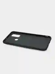 Чехол для Huawei P Smart 2020 "Девушка селфи со стаканом", резиновый, матовый, черный