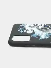 Синий чехол для Huawei P Smart 2020 "Тигр", резиновый, матовый, черный