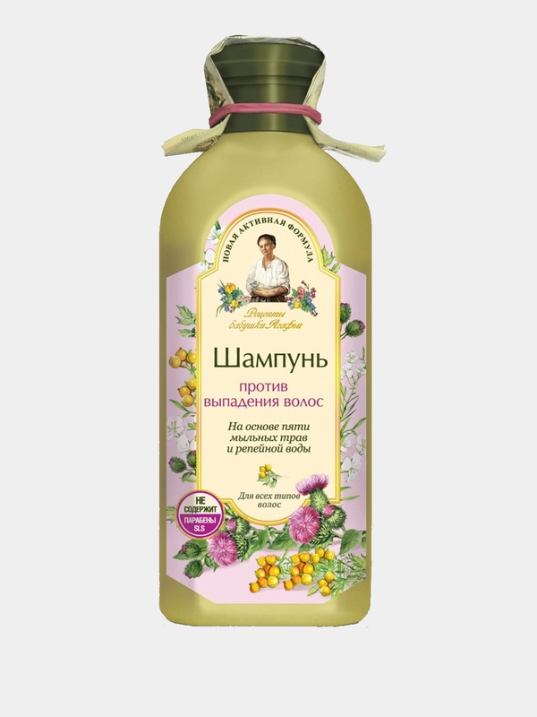 Рецепты бабушки Агафьи Шампунь для волос Против выпадения Укрепляющий Натуральный, 350 мл