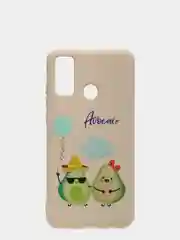 Чехол для Huawei P Smart 2020 "Пара Авокадо", резиновый, матовый, пастельных цветов