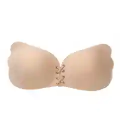 Бежевый невидимый бюстгальтер-бабочка Fly bra, без лямок