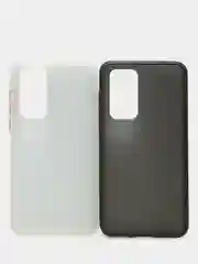 Чехол для Huawei P40, пластиковый, прозрачный, матовый, с силиконовым бампером