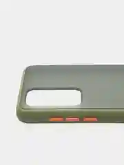 Хаки чехол для Huawei P40, пластиковый, прозрачный, матовый, с силиконовым бампером