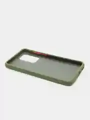 Хаки чехол для Huawei P40, пластиковый, прозрачный, матовый, с силиконовым бампером