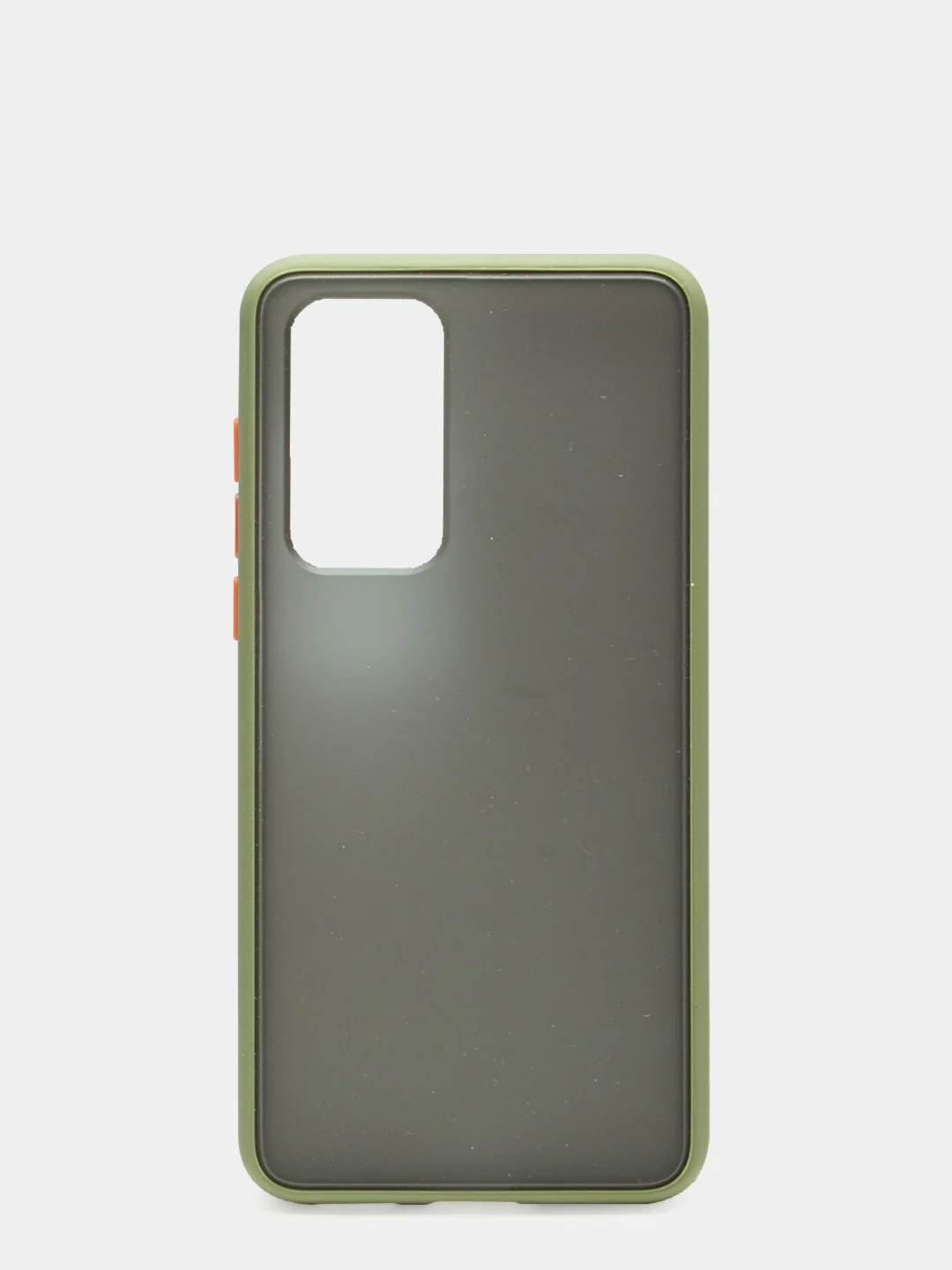 Хаки чехол для Huawei P40, пластиковый, прозрачный, матовый, с силиконовым бампером