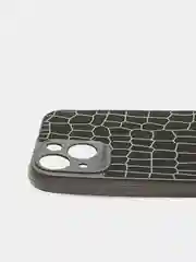 Зеленый чехол для iPhone 13 mini (5.4) силиконовый бархатный "Паутинка "