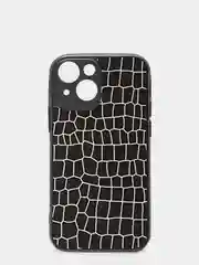 Розовый чехол для iPhone 13 mini (5.4) силиконовый бархатный "Паутинка "