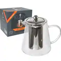 Чайник заварочный AROMA, 750 мл, боросиликатное стекло, нержавеющая сталь
