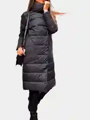 Алый куртка женская, зимняя, удлиненная, без капюшона