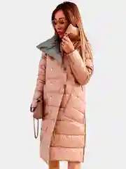 Алый куртка женская, зимняя, удлиненная, без капюшона