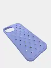 Чехол iPhone 13, 13 Pro, 13 Pro Max силиконовый со съемной крышкой и стразами