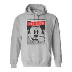 Толстовка Худи CoolPodarok "Life is a joke Микки Маус"