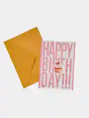 Открытка подарочная на акварельном картоне Happy Birthday, 11,8 х 16,4 см