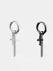 Серьги кольца, серьги кресты из стали, висячие серьги женские, мужские бижутерия, 1 шт