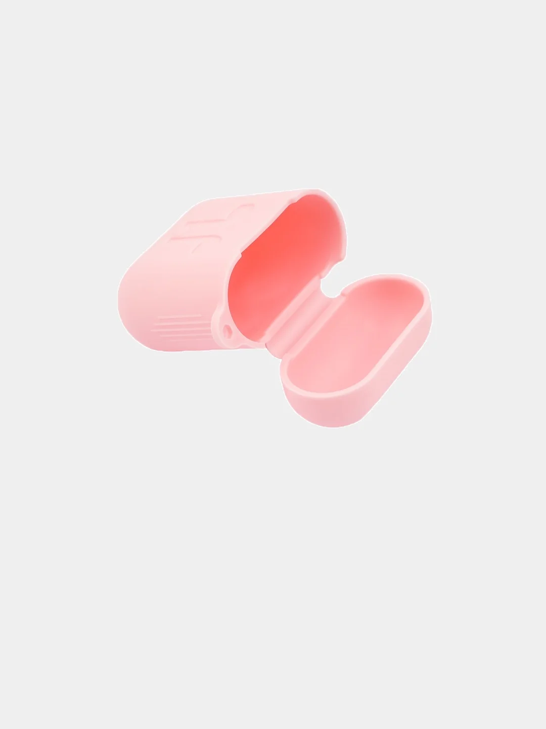 Розовый чехол силиконовый для AirPods 1, 2