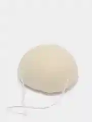 Белый спонж конжаковый Конняку, губка для умывания