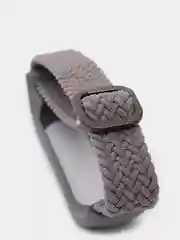 Серый плетеный нейлоновый ремешок / монобраслет с регулировкой для Xiaomi Mi Band 3, 4, 5 и 6