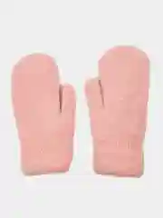 Розовый теплые варежки / Меховые варежки / Варежки на зиму / Женские варежки
