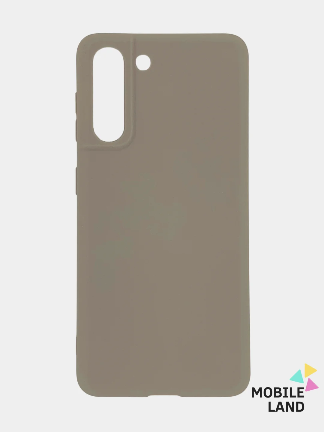 Серый чехол для Samsung S21+ силиконовый матовый Soft Touch