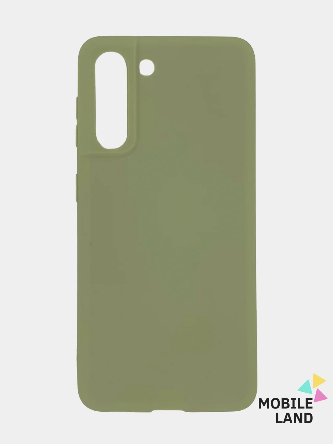 Оливковый чехол для Samsung S21+ силиконовый матовый Soft Touch