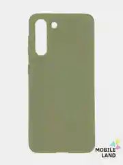 Оливковый чехол для Samsung S21+ силиконовый матовый Soft Touch