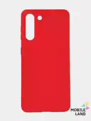 Красный чехол для Samsung S21+ силиконовый матовый Soft Touch