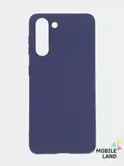 Темно-синий чехол для Samsung S21+ силиконовый матовый Soft Touch