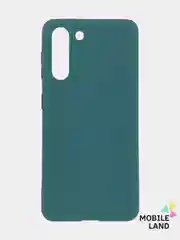 Синий меланж чехол для Samsung S21+ силиконовый матовый Soft Touch