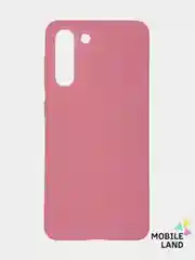 Розовый чехол для Samsung S21+ силиконовый матовый Soft Touch
