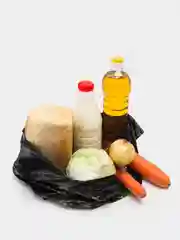 Черный пакет майка "Золотые бабочки", 30см*54см