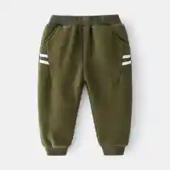 Зеленый утепленные брюки