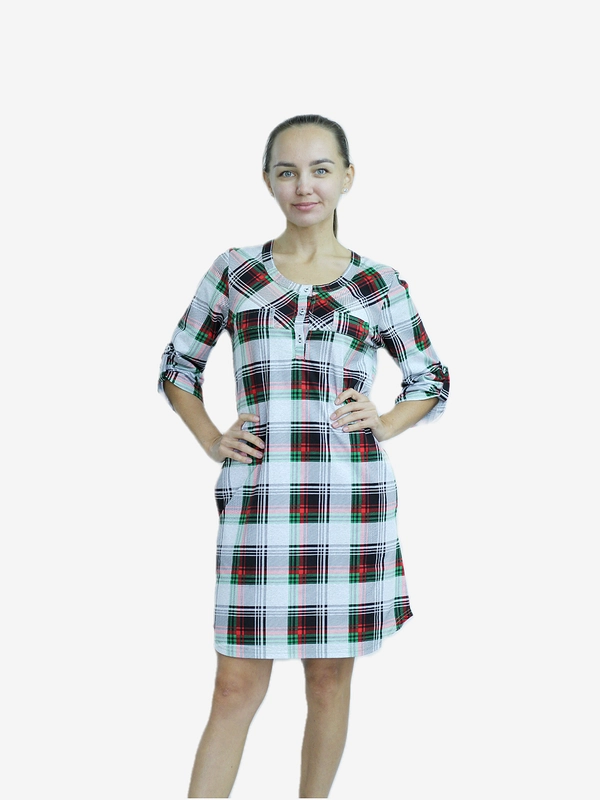Трикотажное женское платье-туника,  хлопок 100%,Onstyle