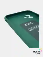 Серый меланж чехол для iPhone 12 / 12 Pro / 12 Pro Max, силиконовый с магнитным держателем-подставкой