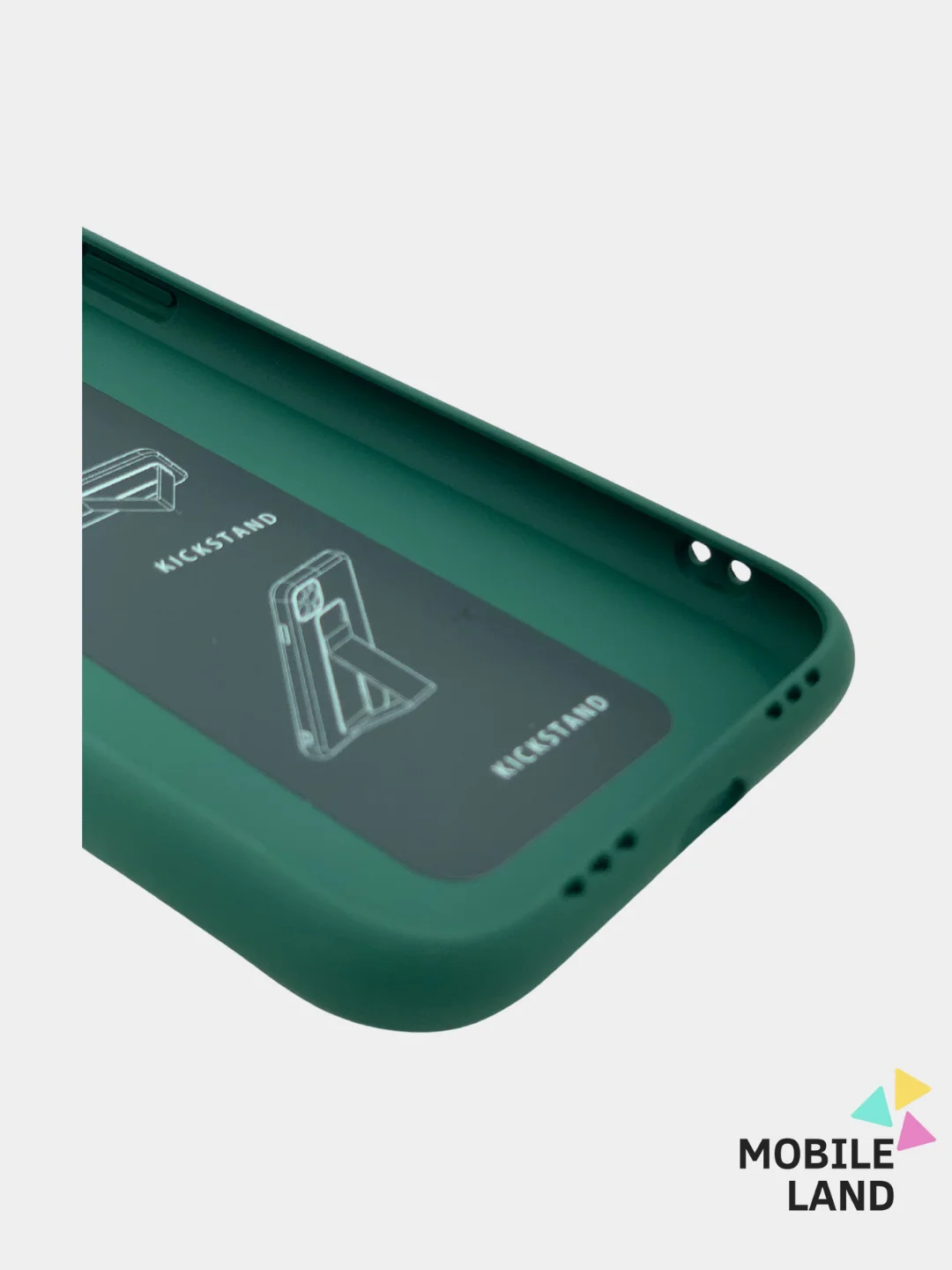 Серый меланж чехол для iPhone 12 / 12 Pro / 12 Pro Max, силиконовый с магнитным держателем-подставкой