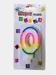 Свеча на торт цифра/золото/серебро/радуга