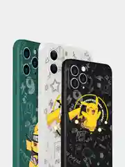 Белый чехол силиконовый Pokemon "Пикачу" для iPhone 7/8 Plus/XS/XR/SE Max/11/12 Pro Max/13