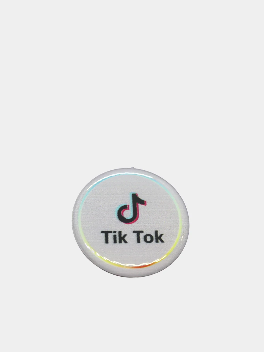 Серый поп-сокет для смартфона Tik Tok / Кольцо-держатель