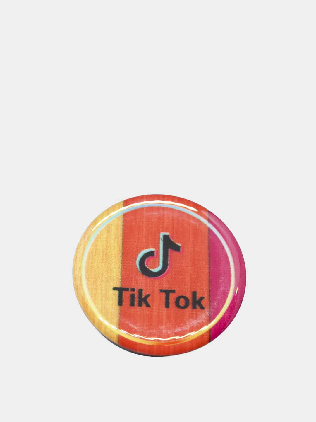 Желтый поп-сокет для смартфона Tik Tok / Кольцо-держатель