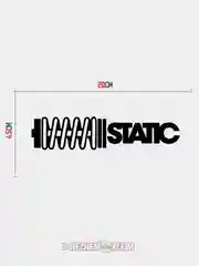Белый static - наклейка на авто - белый и переливающийся стикер